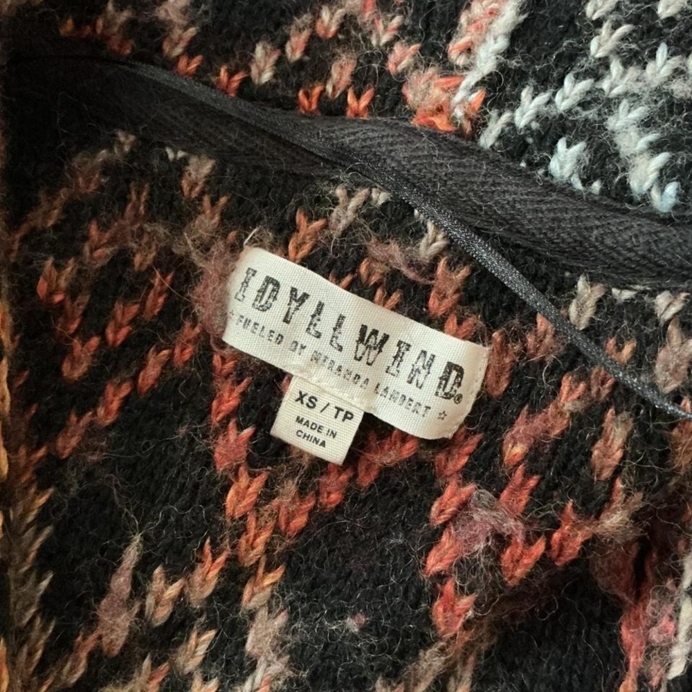 IDYLLWIND Bohemian Knit Patchwork Wool‎ Fringe Ho… - image 3